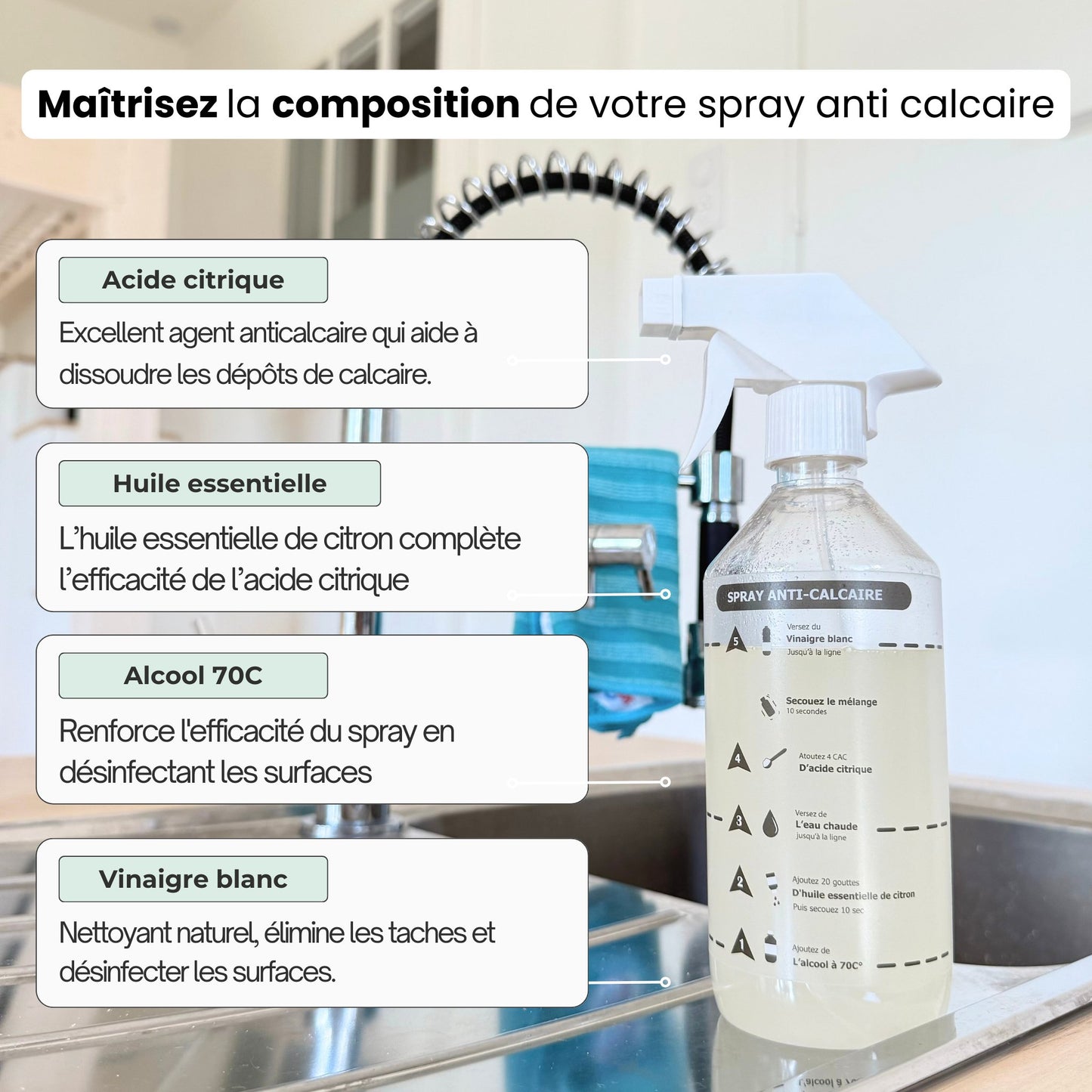 Spray Salle de Bain Kit DIY